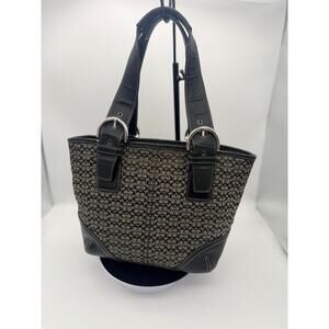 VINTAGE 2003 Coach Signature C Soho Tote #6383 - Black/Grey Y2K Aesthetic